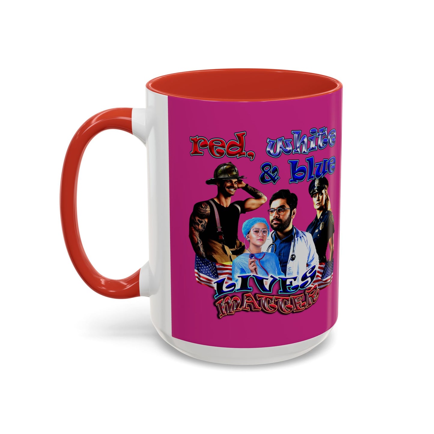 rw&b lives matter - Accent Mug (pink)