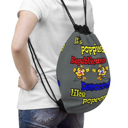 popping like popcorn - Drawstring Bag (dark grey)