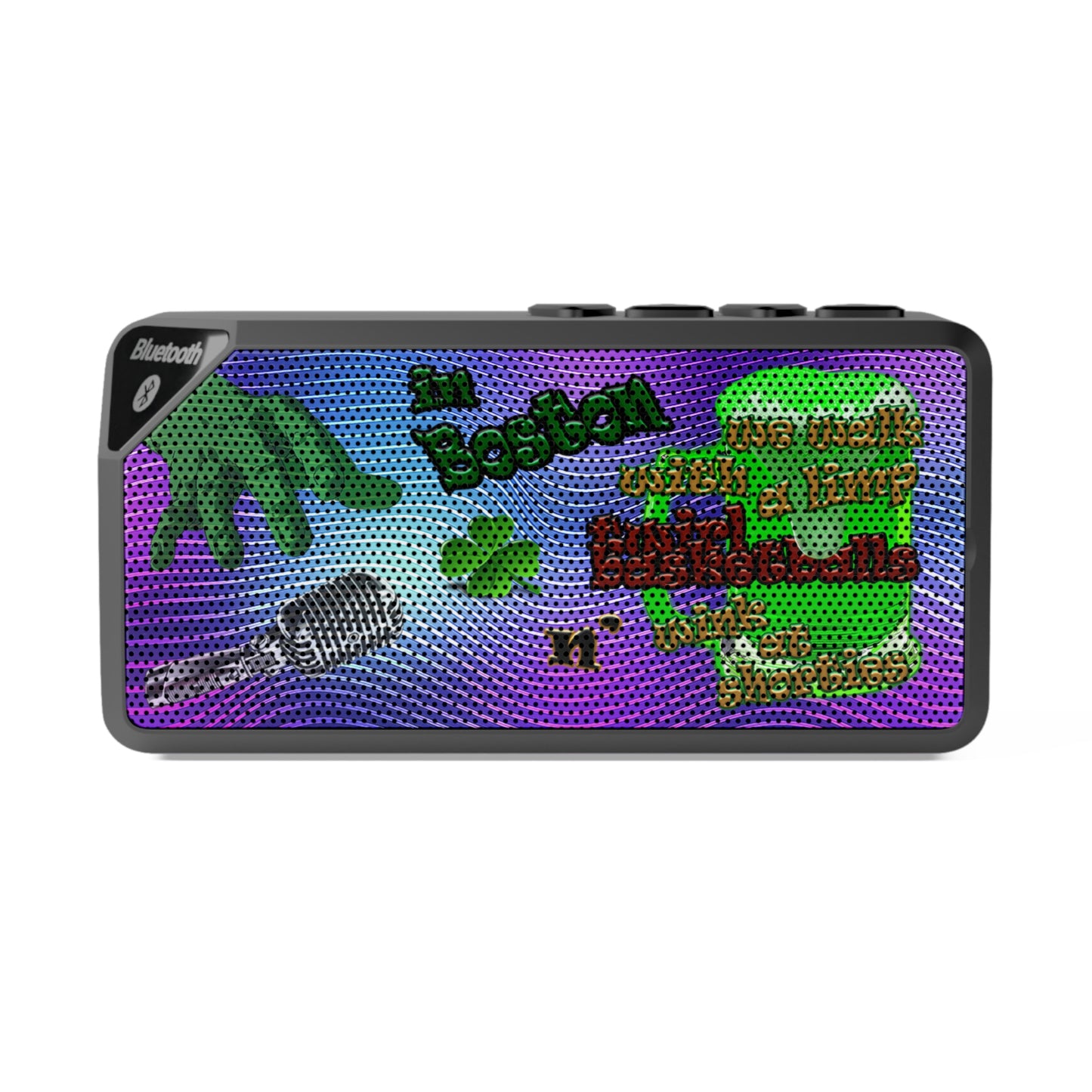 celtics logo - Jabba Bluetooth Speaker (purple wave)