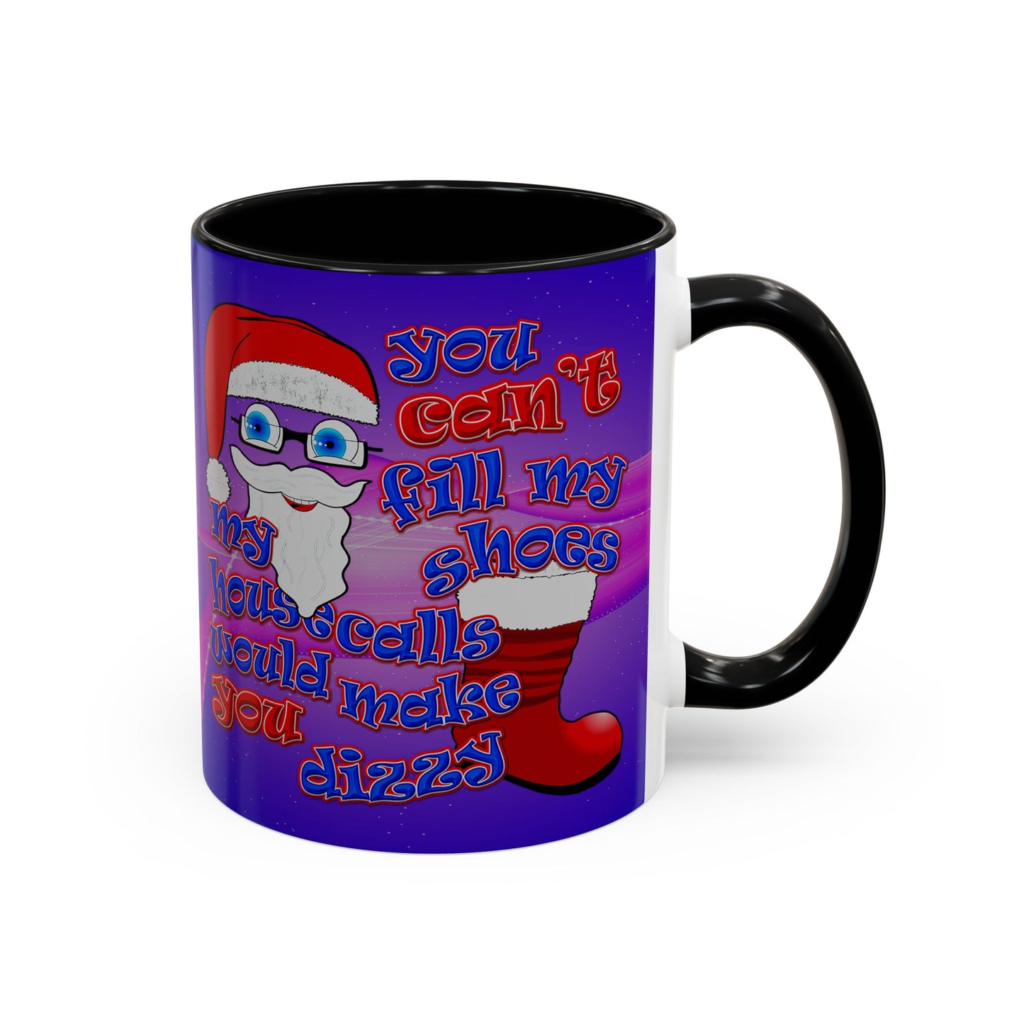 santa's shoes - Accent Mug (purple-pink wave)