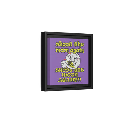 shoot the moon again - framed canvas art (light purple)