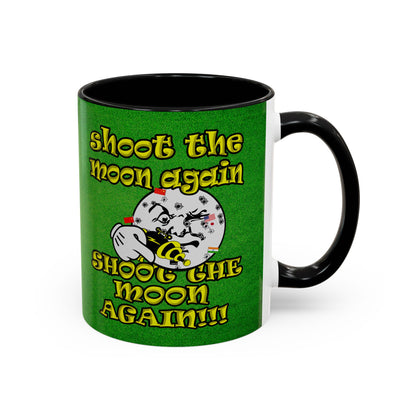 shoot the moon again - Accent Mug (green turf)