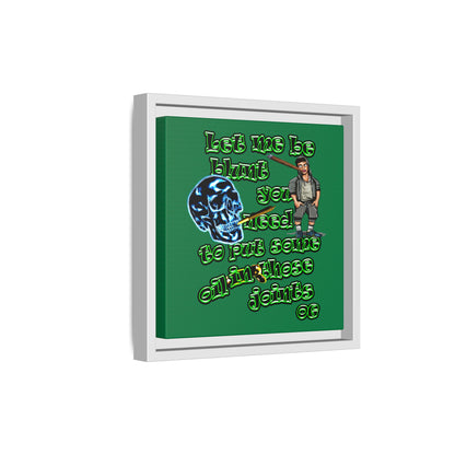 og - framed canvas art (dark green)