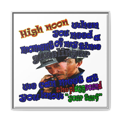 high noon - framed canvas art (white)