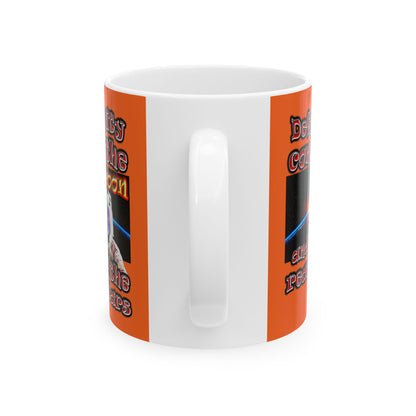 defy conquer reach - White Mug (orange)