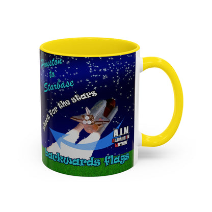 shoot for the stars - Accent Mug ('snoops' background)