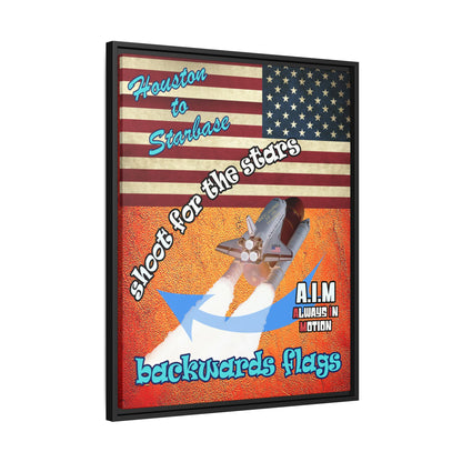 shoot for the stars - framed canvas art (burnt orange)