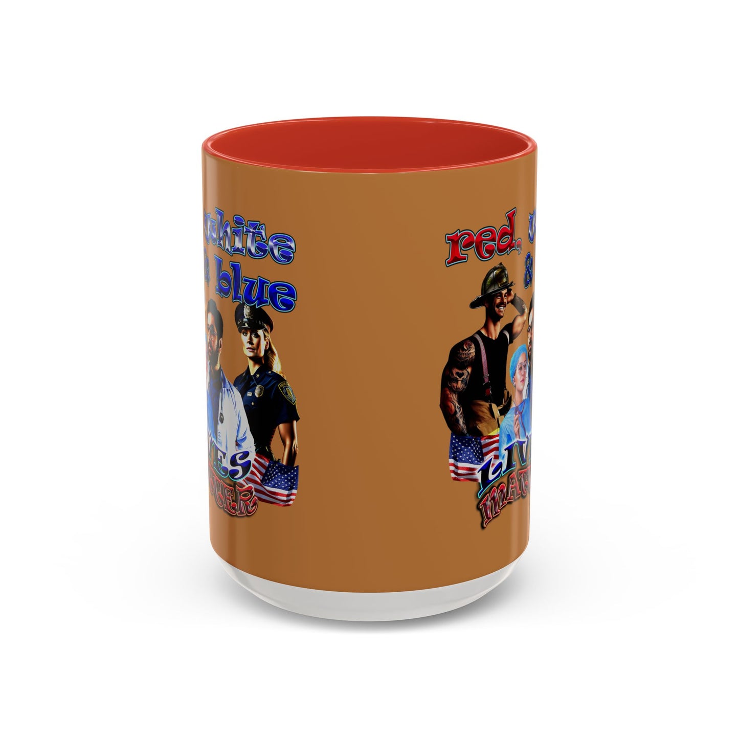 rw&b lives matter - Accent Mug (light brown)