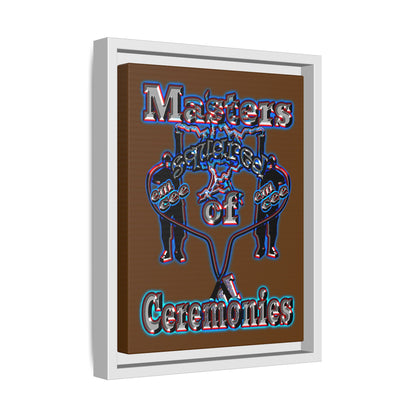 em cee squared - framed canvas art (brown)
