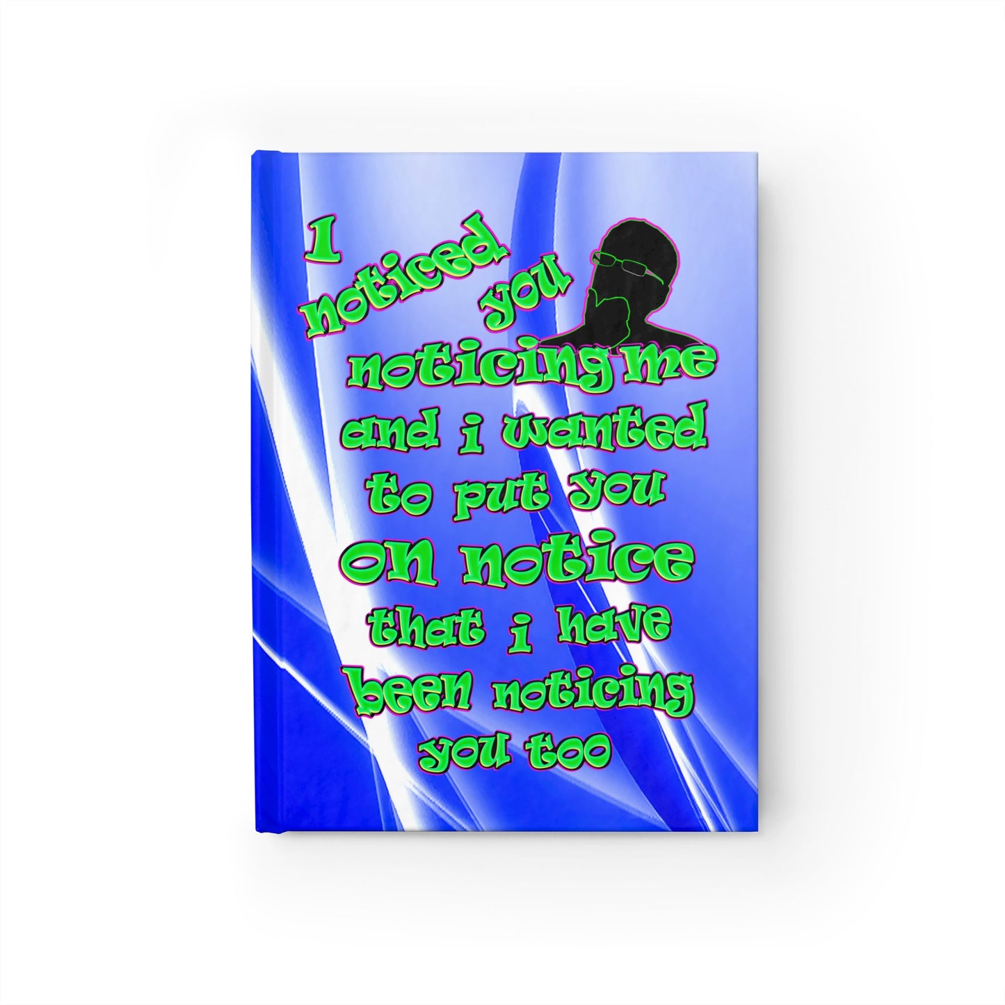 noticed you noticing - journal-lined (blue-white wave)