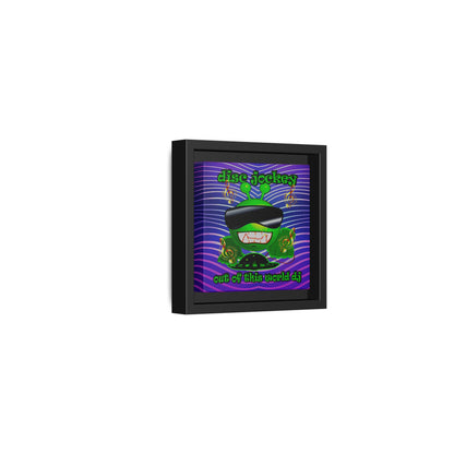disc jockey - framed canvas art (purple wave)