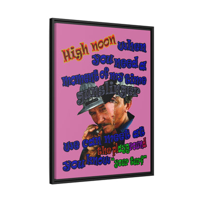 high noon - framed canvas art (light pink)