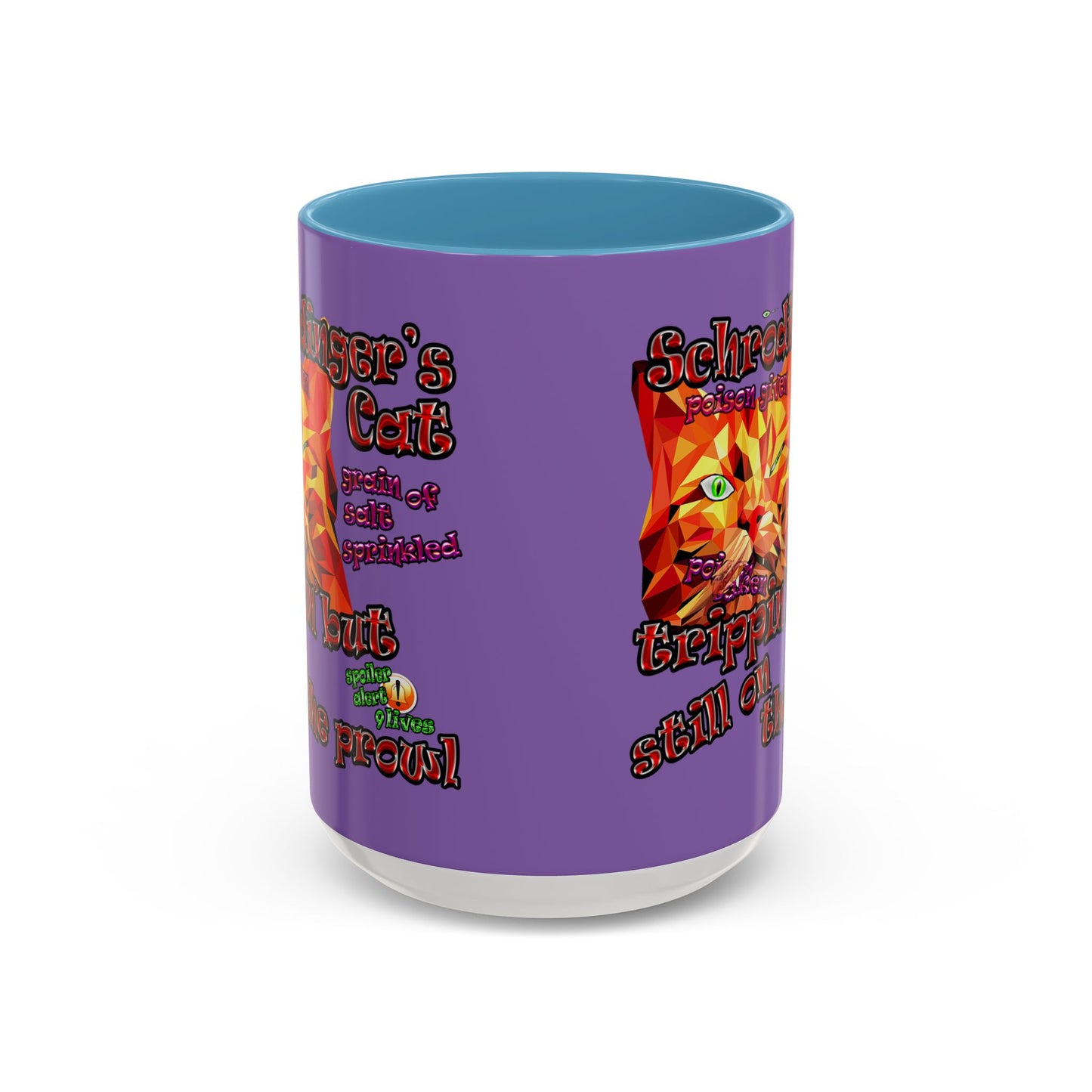 schrodinger's cat - Accent Mug (light purple)