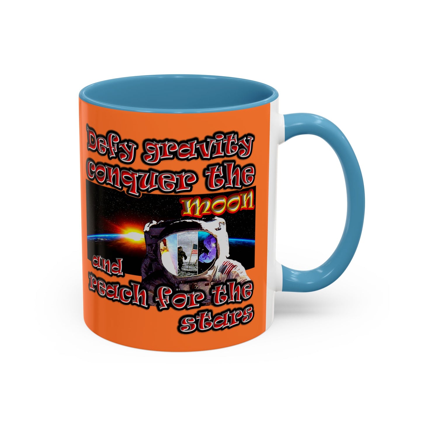 defy conquer reach - Accent Mug (crusta)
