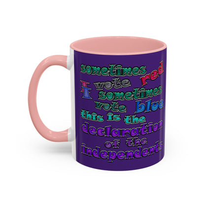 declaration of the independents - Accent Mug (purple)