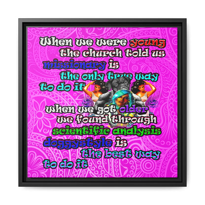 doggystyle - framed canvas art (pink swirl)