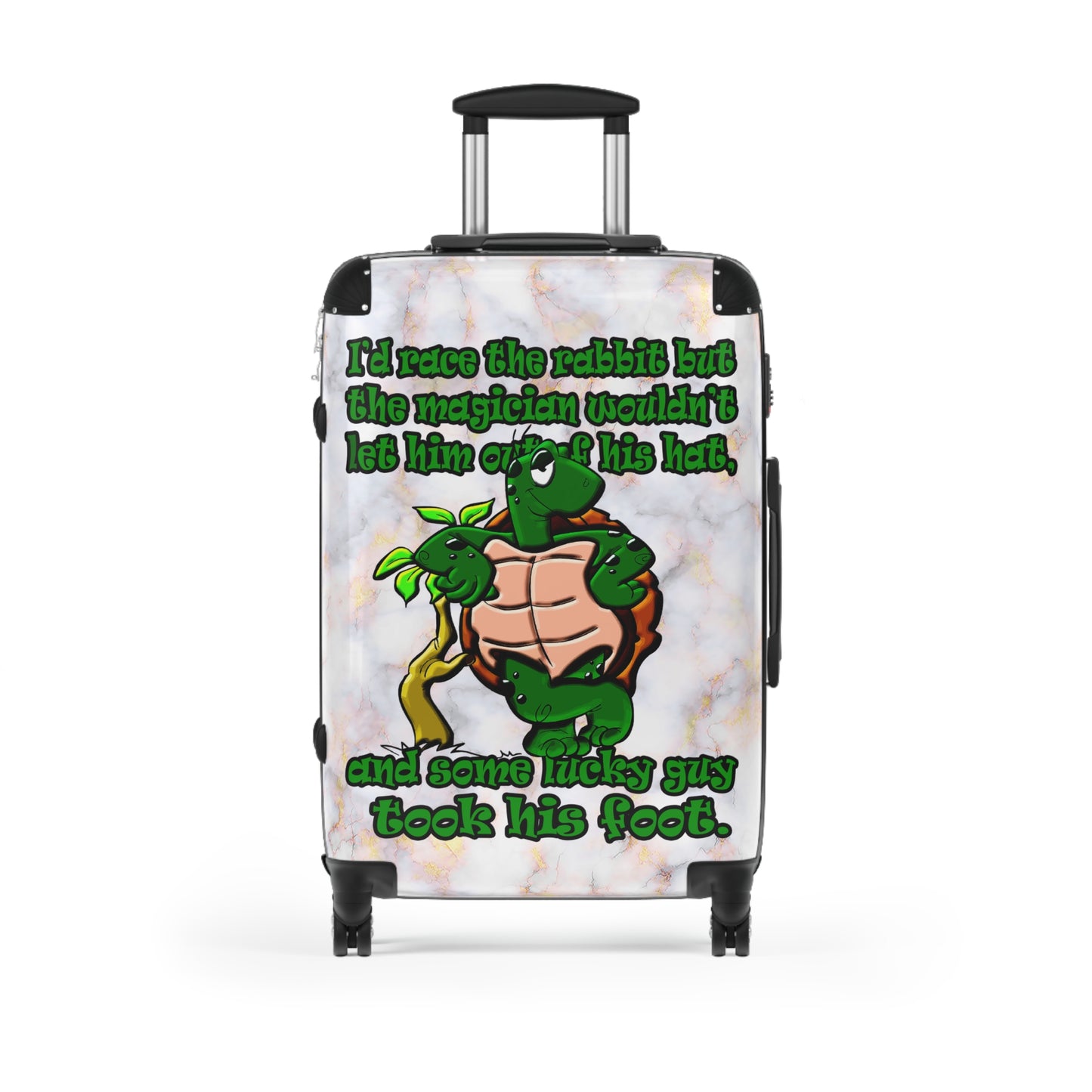 turtle race - Suitcase (white marble)