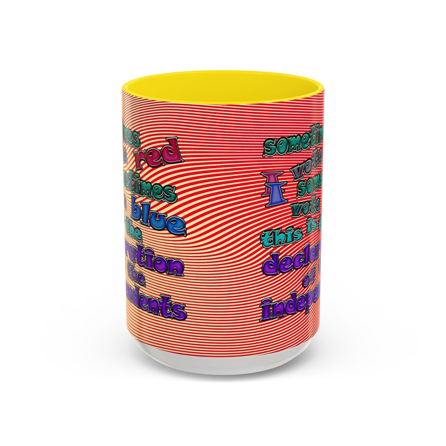 declaration of the independents - Accent Mug (yellow-orange wave)
