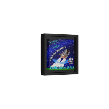 shoot for the stars - framed canvas art ('snoops' background)