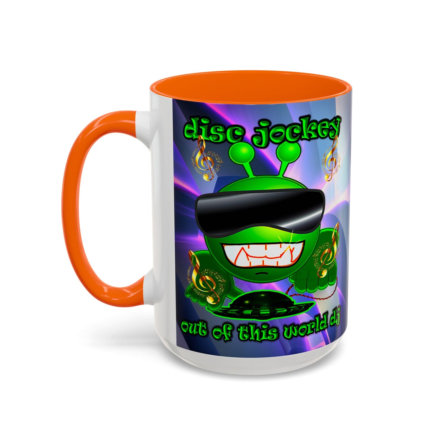 disc jockey - Accent Mug (grey-pink wave)