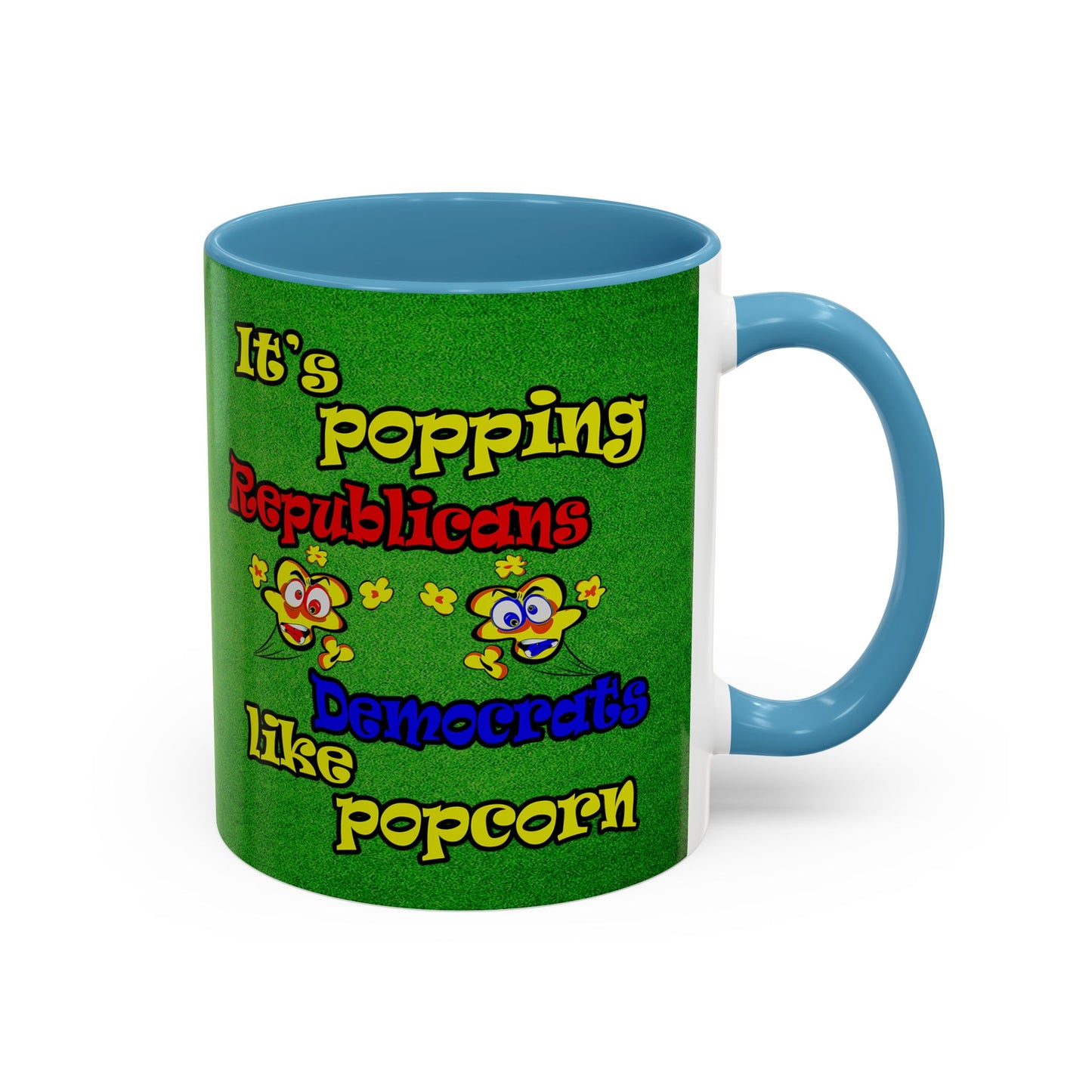 popping like popcorn - Accent Mug (green turf)
