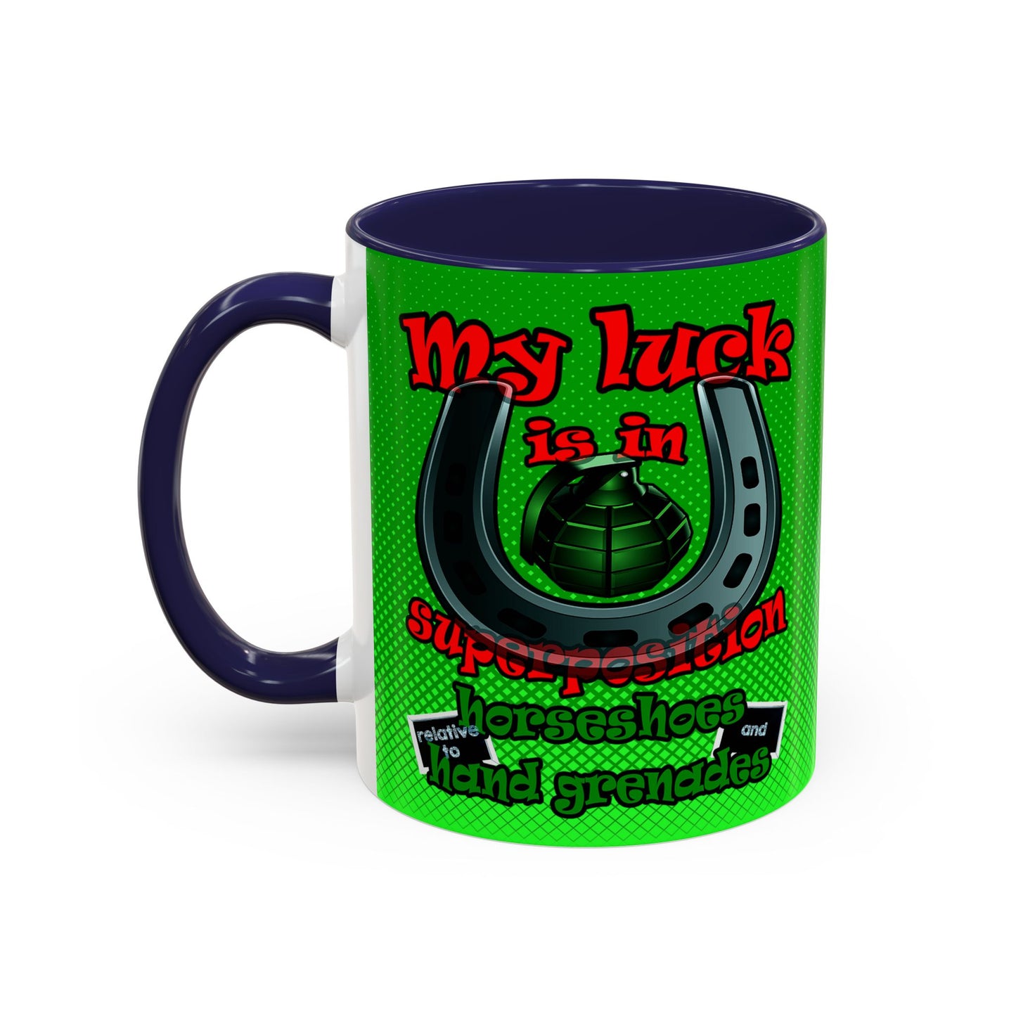 my luck - Accent Mug (logo green)