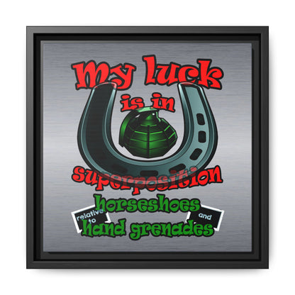 my luck - framed canvas art (brushed nickel)