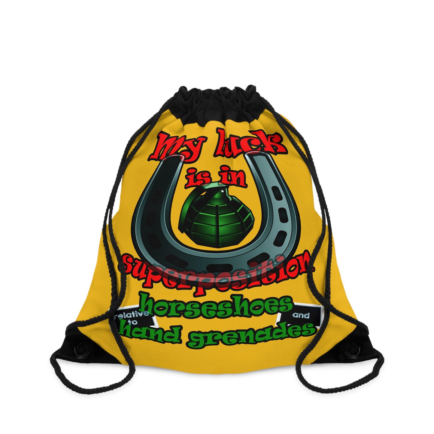 my luck - Drawstring Bag (yellow)