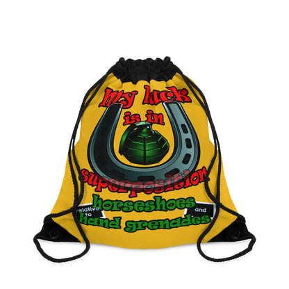 my luck - Drawstring Bag (yellow)