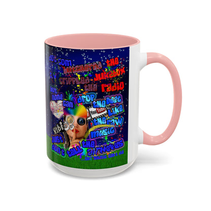 drop the beat - Accent Mug ('snoops' background)
