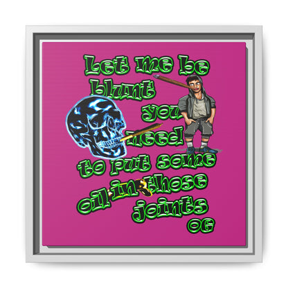 og - framed canvas art (pink)