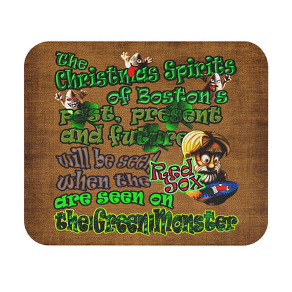 christmas spirits of boston - Mouse Pad (Rectangle) (brown papyrus)