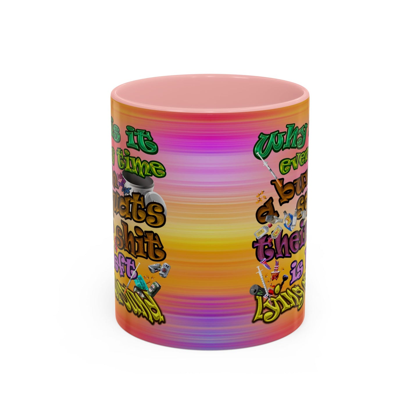the bum's shit - Accent Mug (color blur)