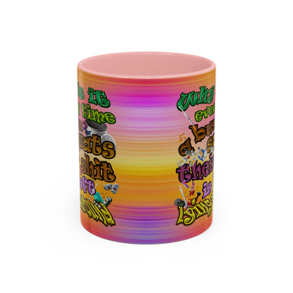 the bum's shit - Accent Mug (color blur)