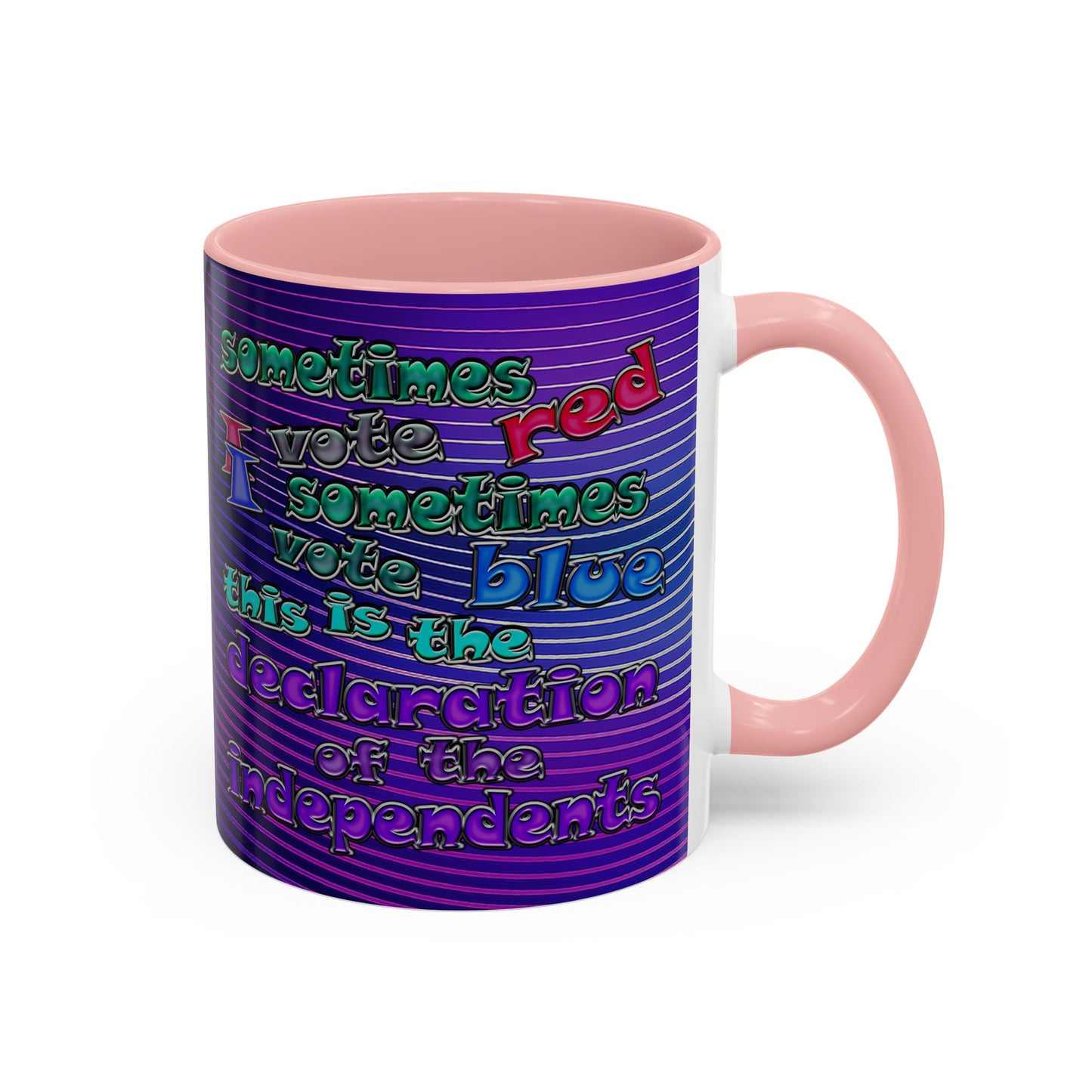 declaration of the independents - Accent Mug (purple wave)
