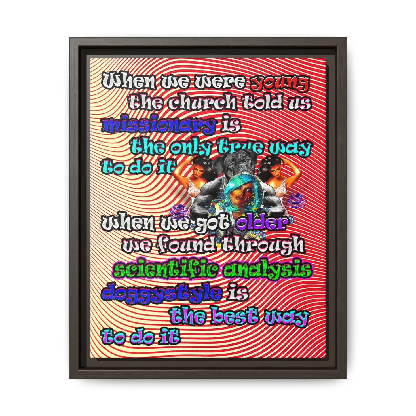 doggystyle - framed canvas art (yellow-orange wave)