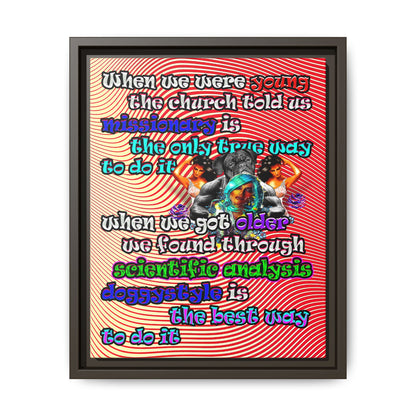 doggystyle - framed canvas art (yellow-orange wave)
