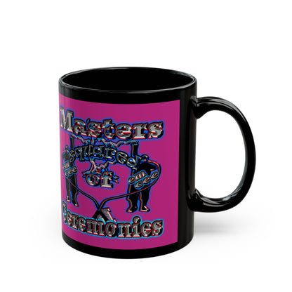 em cee squared - Black Mug (pink)