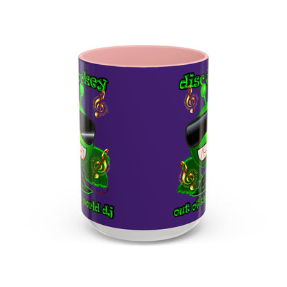 disc jockey - Accent Mug (purple)