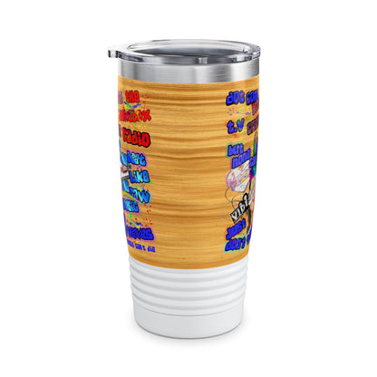 drop the beat - Ringneck Tumbler, 20oz  (butterscotch wood finish)