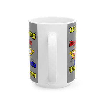 popping like popcorn - White Mug (grey)