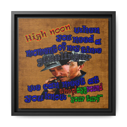 high noon - framed canvas art (brown papyrus)