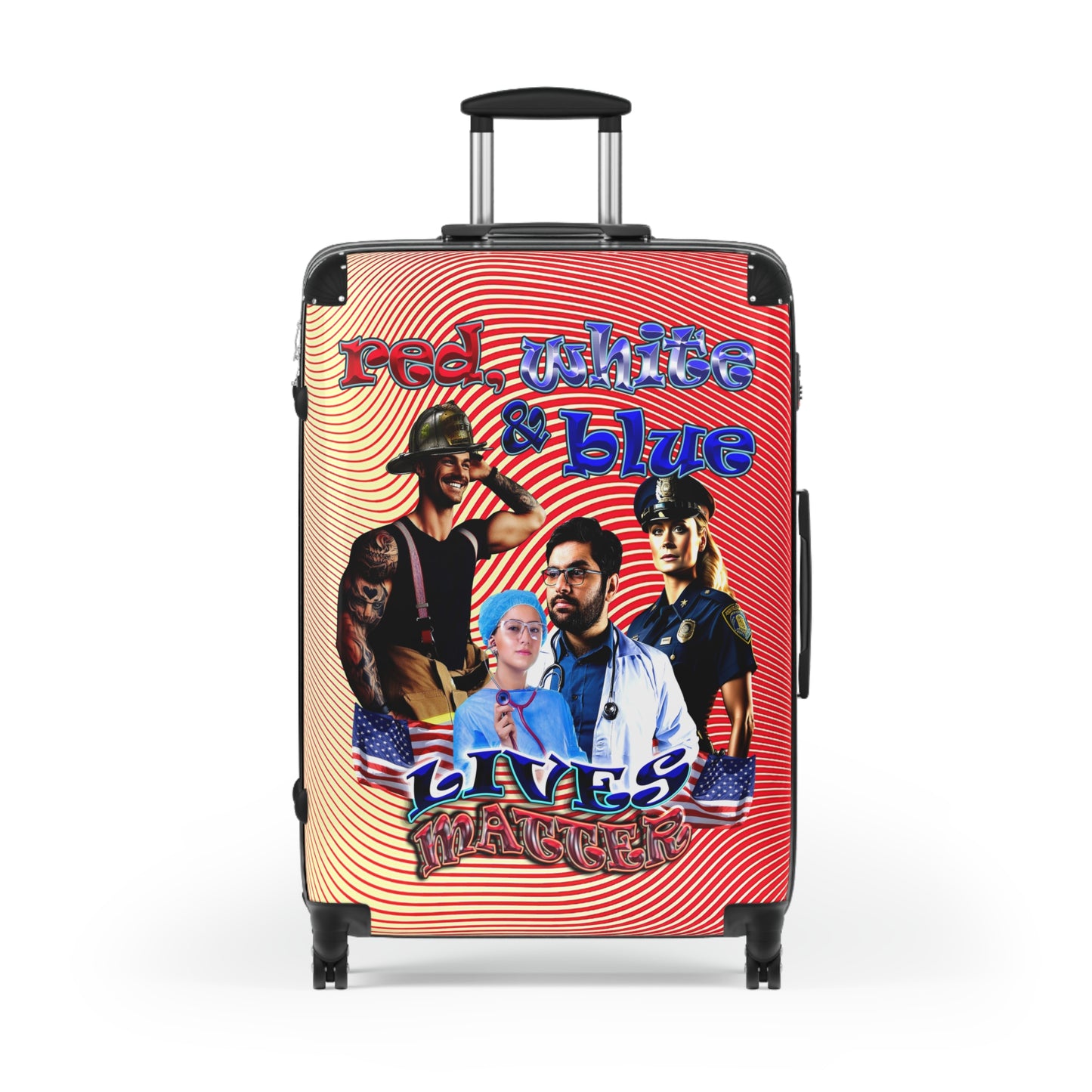 rw&b lives matter - Suitcase (yellow-orange wave)