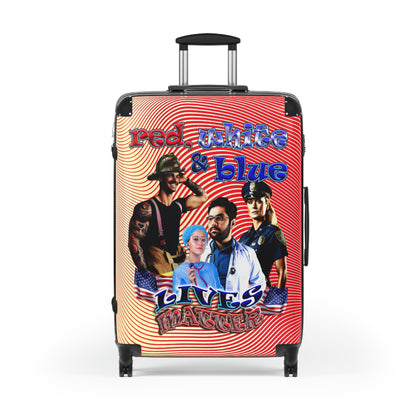 rw&b lives matter - Suitcase (yellow-orange wave)