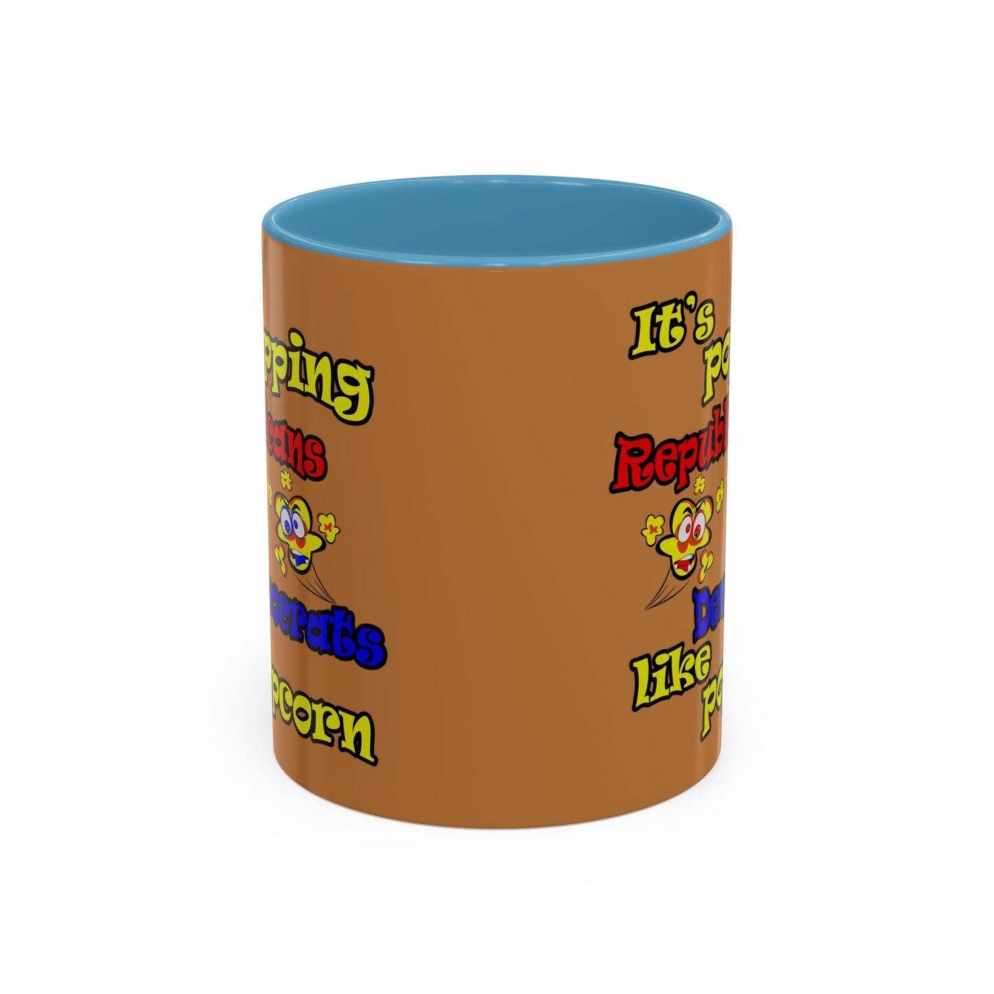 popping like popcorn - Accent Mug (light brown)