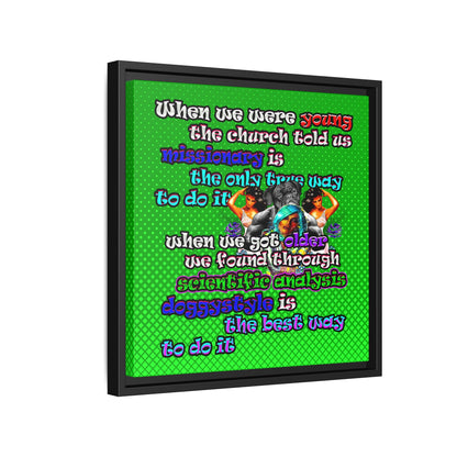 doggystyle - framed canvas art (logo green)