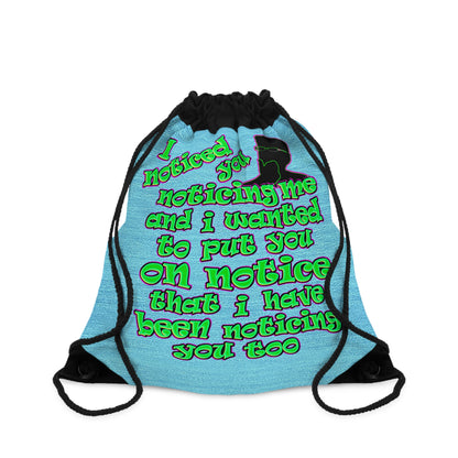 noticed you noticing - Drawstring Bag (faded blue)