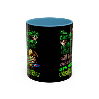 christmas spirits of boston - Accent Mug (black)