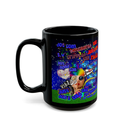drop the beat - Black Mug ('snoops' background)