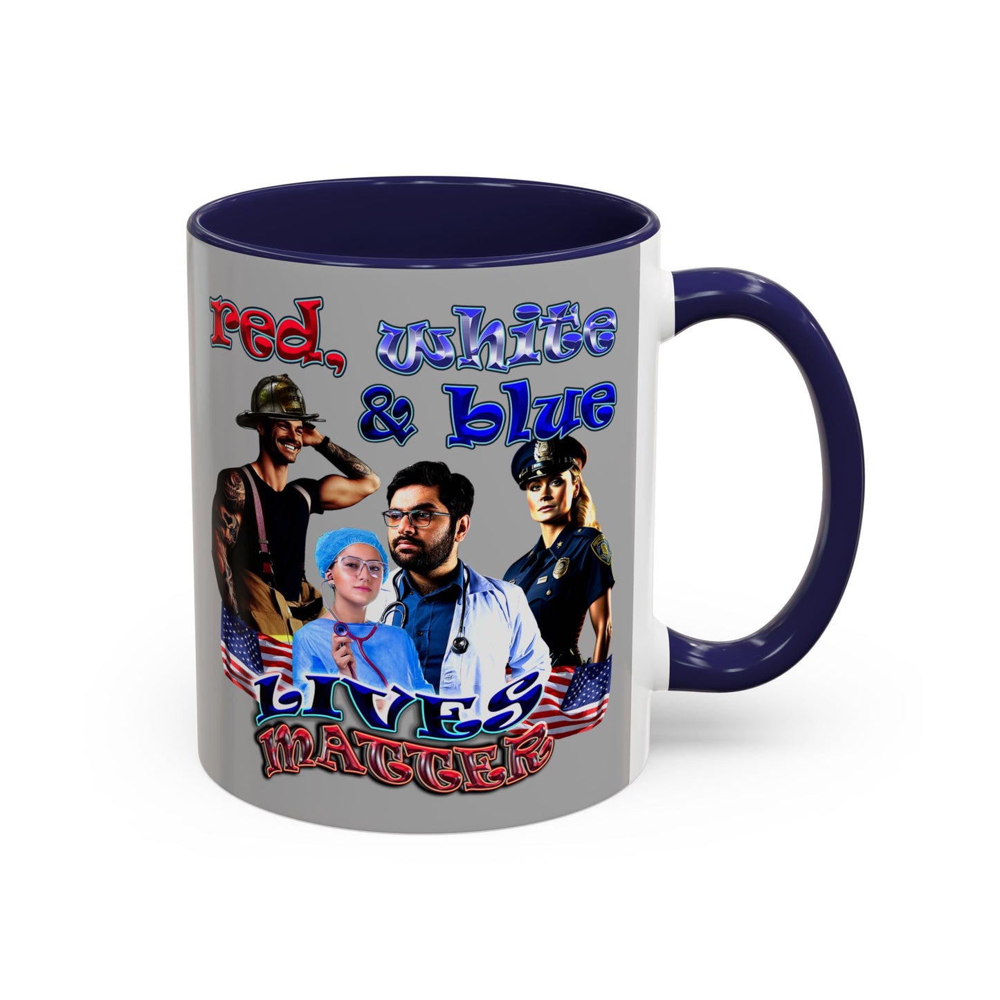 rw&b lives matter - Accent Mug (light grey)